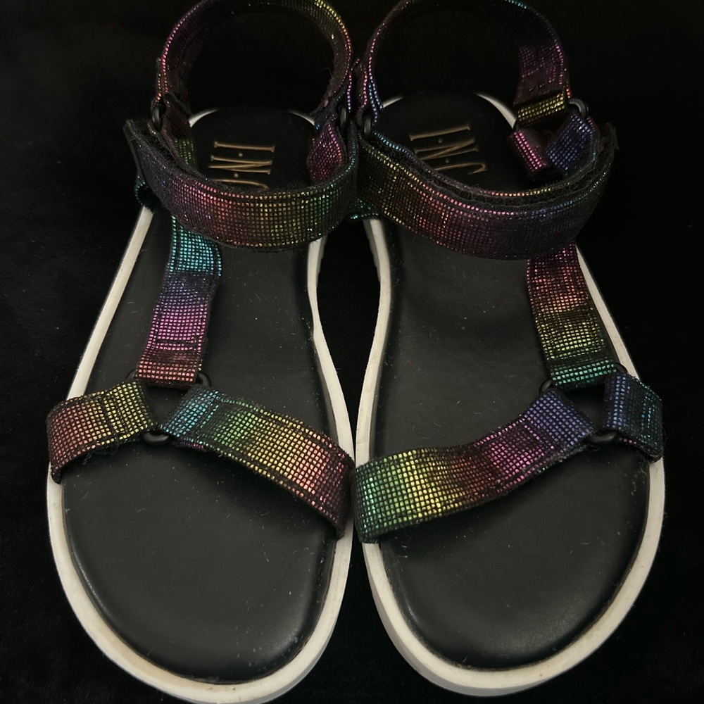 INC International Concepts Black Sandals with Sporty Design